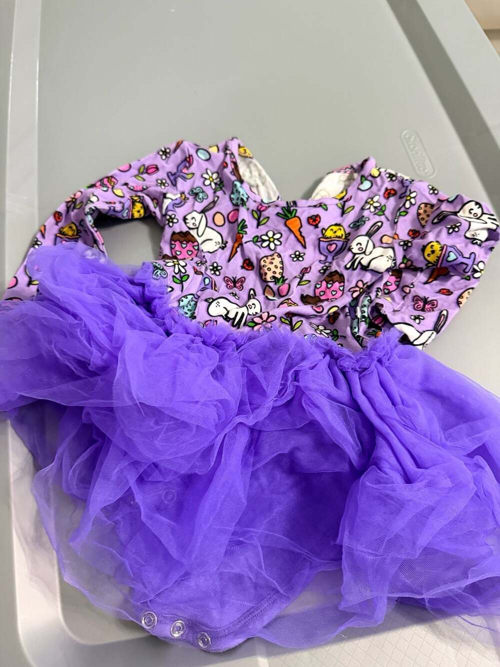 Kiki + Lulu Tutu Dress Size 12-18m Purple Easter Bunny Tulle Bodysuit